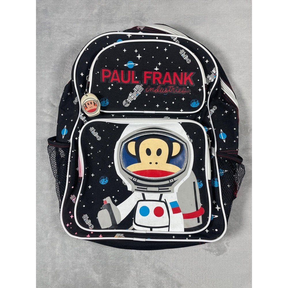 Paul Frank Julius Monkey Backpack Kids Black Space Astronaut School Bag 2009